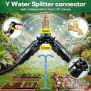 12 Set Drip Irrigation Kit, Included 2 Way Y Water Splitter Connector, 4 Pcs 25 PSI Garden Hose Pressure Regulator and 4 Pcs 1/2 Inch Irrigation Tubing Hose Adapter for Drip Irrigate System