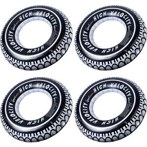 Inflatable Tire Pool Float for Adults Inflatable Giant Tire Tubes Tire Swimming Ring Tires Party Decoration for Swimming Pool Lake Ocean (24", 4 Pack)