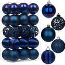30PCS 2.36" Christmas Ball Ornaments Shatterproof Navy Blue Christmas Tree Decorations Xmas Tree Balls Halloween Ornaments Dcor