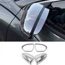 Car Accessories Fit for Hyundai TUCSON 2026 2025 2024 2023 2022 Exterior Side Door Rearview Mirror & Rain Shield Protector Cover Frame Trim (Chrome) 4PCS ABS