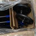 Drive Medical Blue Streak Lightweight Foldable Wheelchair - Enhanced Mobility Support - Durable Construction - Padded Comfort - Swing-Away Leg Rests - Desk Arms - Blue/Black - 18 Inch Seat