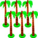 6 Pieces 40 Inch Inflatable Palm Trees Large Coconut Tree Blow Up Palm Trees for Summer Tropical Beach Hawaiian Party Decoration