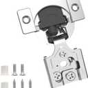 Chibery 20 Pack 3/8" Overlay 3D Soft Close Concealed Hinge for Face Frame Door, Smooth Slow Self Closing Hinges, Satin Nickel, Hidden 105 Open Angle Stainless Steel Hinge for Kitchen Cabinet Door