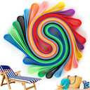 10 Pcs Beach Towel Bands Rubber Towel Clips for Beach & Cruise Chairs, Stretchable Towel Holder Chair Bands for Beach Cruise Vacation Essentials Outdoor Gear Packing (0.412Inch)