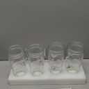 24oz Glass Cups with Lids and Straws - Glass Tumbler cup with bamboo lids and straw iced coffee cup (4pack)