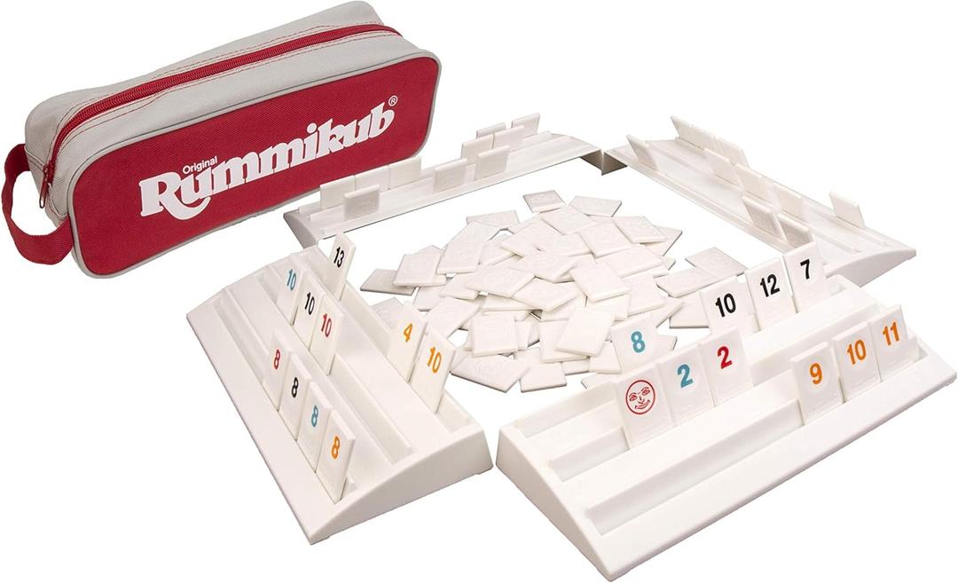 Rummikub - The Complete Original Game With Full-Size Racks and Tiles in a Durable Canvas Storage/Travel Case by Pressman 