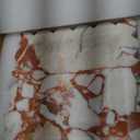 Vintage Natural Marble Tray Small Ornaments Scalloped Tray Handmade Storage Dish for Counter, Vanity, Dresser, Nightstand and Desk (Calacatta Red)