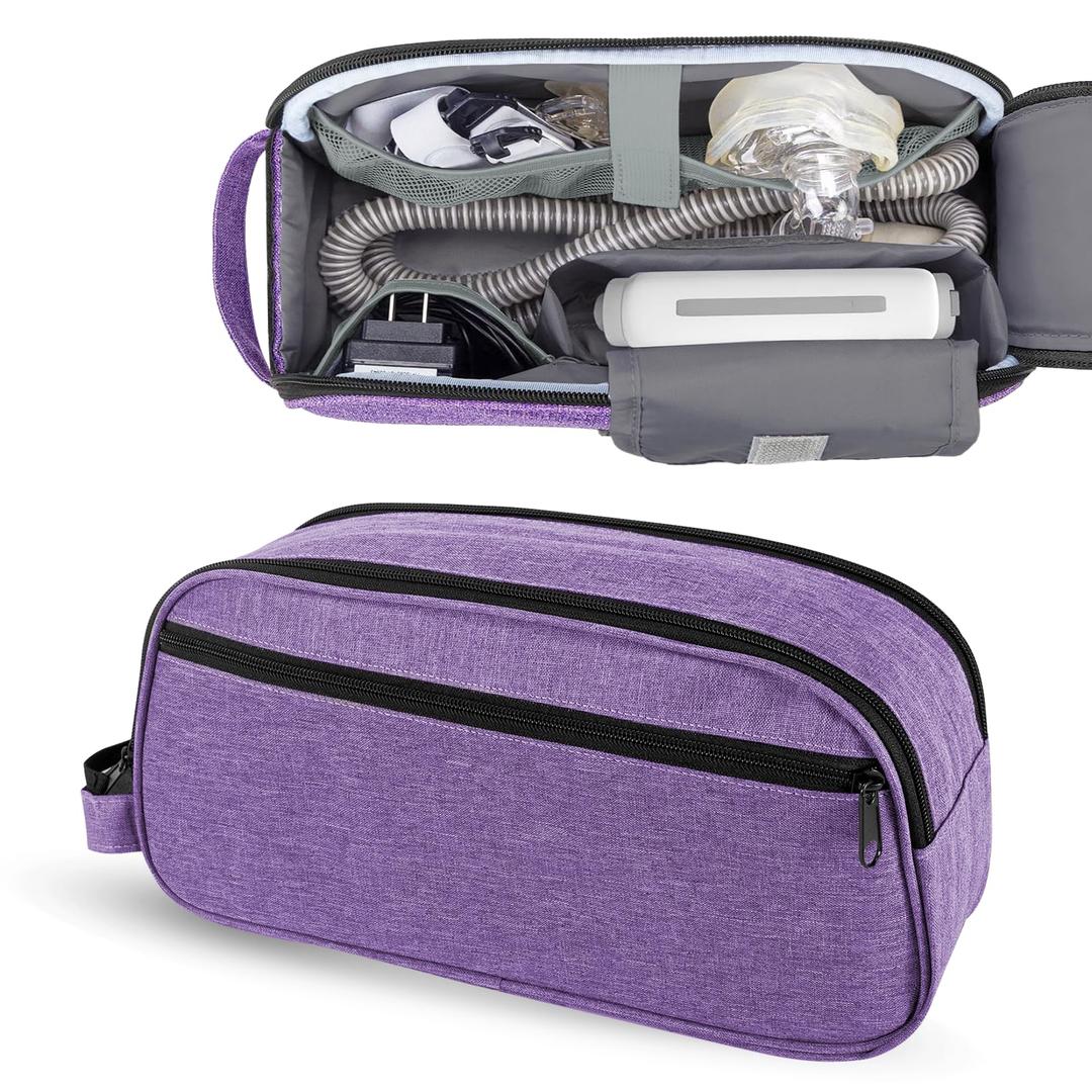 CPAP Travel Bag for AirMini CPAP Machine and Accessories, Portable CPAP Travel Case, CPAP Bag for Travel, CPAP Machine Travel Carry Storage, CPAP Supplies Organizer Case (Purple)