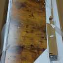 Corner TV Stand for 50 Inch TV, Entertainment Center with Storage Cabinet, Industrial Media Console Table with High Metal Feet and Anti-Slip Pads, TV Stand for Living Room, 50" TV Console, Brown