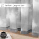 Grey Sheer Curtains 95 inch Length for Living Room 2 Panels, Ombre Semi Sheer Curtains with Sliver Grommet Top, Voile Light Filtering Curtain Bedroom, 52" W x 95" L