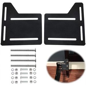 2 Pcs Bed Frame Brackets Adapter for Headboard Extra, Heavy Duty Bed Modification Plate, Headboard Attachment Bracket with Hardware