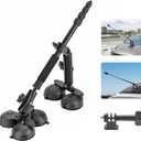 BRDRC Suction Cup Car Mount for Insta360 X5 X4 X3, Window Windshield Mount Kit with 1.5M Extension Pole Selfie Stick for Insta 360 X5 X4 X3 X2 X ONE RS, for DJI OSMO 360, for GoPro Camera Accessories