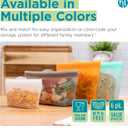 Home Logic Reusable Snack Bags - Set of 6 Clear Silicone Freezer Bags, Airtight Leak Resistant Reusable Zip Bags for Kitchen Home Food Prep, Microwave & Sous Vide Safe