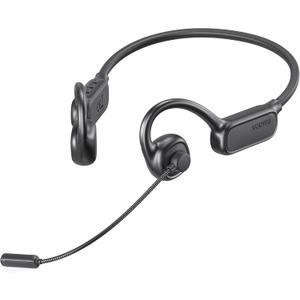 Open Ear Headphones with Mic,20H Bluetooth Headset with Microphone,5.4 Bluetooth Headphones with Noise Cancelling Mic,IPX5 Wireless Headset with Mic for Work,Zoom,Workout, Driving, Call