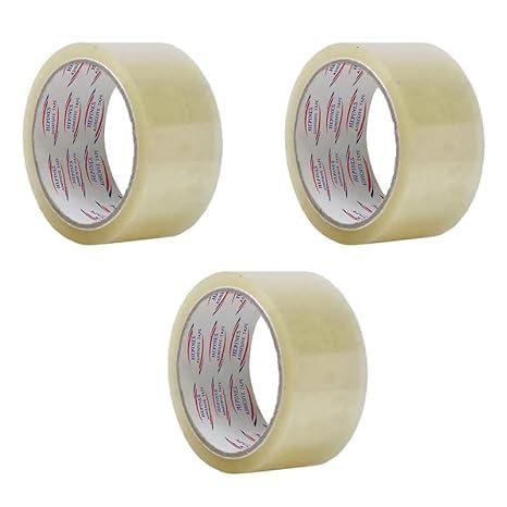 Transparent Tape 2-Inch X 100 Meter Multipurpose Clear Tape for Home and Office, Decorating and DIY Industrial Packaging Tape for E-Commerce Box Packing (Pack of 3)