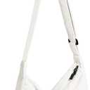 Crossbody Sling Bag for Women Men Trendy, Crescent Bag with Adjustable Strap, 2 Zippers Lightweight