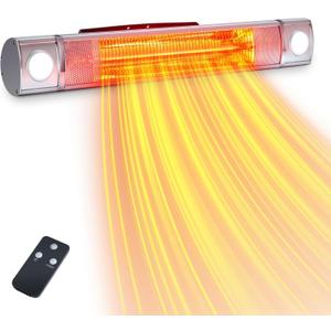Wall-Mounted Electric Patio Heater, 1500W Infrared Hanging Patio Heater, Ceiling Outdoor Heater, portable garage heater, remote control & 24H Timers Wall-Mounted Electric Patio Heater, 1500W Infrared Hanging Patio Heater, Ceiling Outdoor Heater, portable garage heater, remote control & 24H Timers