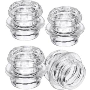 4 Pack Coffee Percolator Glass Top Replacement, Clear Coffee Filter Glass Knob for Electric and Stove Pots, Heat-Resistant Percolator Parts Camping Accessories for Coffee Filter and Makers
