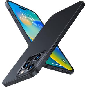 TORRAS OriginFit Case for iPhone 14 Pro Case Slim Fit, Super Thin Lightweight Hard PC Cover ONLY Compatible with iPhone 14 Pro Phone Case6.1 Inch, Matte Black