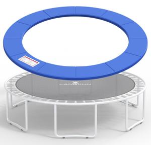LANGXUN Universal Trampoline Repalcement Safety Pad, 8ft 10ft 12ft 14ft 15ft 16ft Waterproof Surround Spring Foam Cover for Round Frame (Blue)