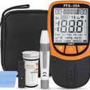 Official Blood Total Cholesterol Test Kit, 5 in 1 Triglycerides Test Kit Professional Grade Quick Blood Lipid Analysis Meter with 10 Cholesterol Test Strips for Home use