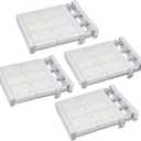 Gerrii 4 Pcs Closet Tension Shelf Rod Expandable Shelf Locker Organizer Adjustable Metal Storage Rack Scalable Layered Divider Separator for Cabinet Wardrobe Kitchen Bathroom (10.83''-17.91'')