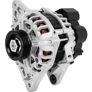 SCITOO Alternator Fits for Hyundai for Accent 2010-2011, for Kia for Rio 2010-2011, for Kia for Rio5 2010-2011, L4 1.6L, 90Amp CW IR IF 4-Groove Pulley, 11452 37300-23700 37300-26100 (Small)