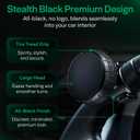 Steering Wheel Knob Stealth Black Edition, Premium No-Logo Spinner for Standard Wheels (1.1"1.5"), Smooth Bearings, Discreet & Comfortable Driving Aid, Ideal for Cars, Boats, Golf Carts & UTVs
