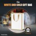 YACEYACE White Gift Bags - Medium Size, 20 Pcs, 8"x4"x10.5", Elegant Paper Bags for Boutique, Party, Wedding, Birthday, Retail