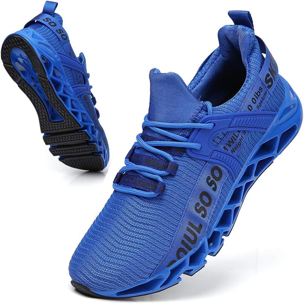 SKDOIUL Sport Running Shoes for Mens Mesh Breathable Trail Runners Fashion Sneakers (7, A59 Navy Blue)