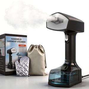 Handheld Garment Steamer for Clothes, 2000W, 10s Heat-Up, 350ml Tank | 40g/min steaming with 3 settings for delicate to heavy fabrics, Leak-Proof, Use for Travel, Home, Office, Wardrobe Care