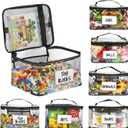 6-Pack Extra Large Toy Storage Bags with Zippers & Labels, Reusable Clear TPU Waterproof Organizer for Kids Toys, Building Blocks, Puzzles, Dolls, Board Games - Durable, BPA-Free, Travel-Friendly