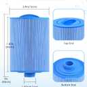 PACETAP Spa Filter Replacement for Pleatco PWW50P3, Unicel 6CH-940, Filbur FC-0359, Waterways 817-0050, 2 Pack 1 1/2" Coarse Thread Spa Hot Tub Filter for Waterway Vita Aber, Viking (Premium Blue)