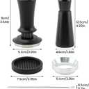 51mm Espresso Accessories Kit:Spring Loaded Calibrated Tamper,WDT Tool Espresso,Magnetic Dosing Funnel,Distribution Needle,Latte Art Pin,Fits Espresso Coffee Machines