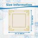 Luxury Gold Floral Mahjong Mat for Table 31.5 X 31.5 in, Gifts for Mahjong Players, Yellow Golden Baroque Rococo Floral Anti-Slip Table Cover Tablecloth for Poker Board Card Tile Game Dominoes