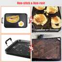 Vayepro Stove Top Griddle, 22 Inch 2 Burner Large Grill Pan for Stove Top, Non-Stick Aluminum with Handles, Indoor Outdoor Cooking/Camping