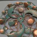 DREAMYSOUL Wind Spinner, Kinetic Wind Spinners Outdoor Metal, Garden Spinner for Yard Outside Patio Lawn Decor (Green & Cooper)