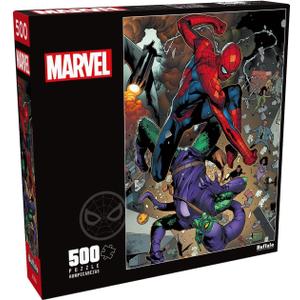 Buffalo Games - Marvel - Go Down Swinging - 500 Piece Jigsaw Puzzle for Adults -Challenging Puzzle Perfect for Game Nights - Finished Size is 21.25 x 15.00