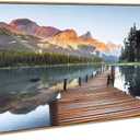 Arttitue
Large Lake Framed Canvas Wall Art, Nature Landscape Picture Decor
Dock Pier Artwork, 57x27 Inch, Panoramic Forest Mountain Print, Peaceful Scenic Painting, for Bedroom Living Room Home Office