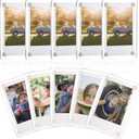 ONE WALL Acrylic Fridge Magnetic Frame, Double Sided Photo Refrigerator Magnet Picture Frame for Fujifilm Instax Mini, 2.36 x 3.54 Inch, Pack of 10