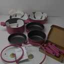 CAROTE Non Stick Pots and Pans Set, Cookware Sets Nonstick, Kitchen Cooking Set with Stay-Cool Handles,with Silicone Tools and Pot Protectors,17 Piece