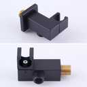Wall Union with Hand Shower Holder, Angle Simple Brass Wall Mounted Supply Elbow with Adjustable Shower Wand Bracket Matte Black
