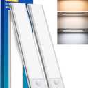 LED Under Cabinet Lighting, Battery Operated Motion Sensor Light Indoor Wireless, 3 Color Temps, USB Rechargeable Closet Light, Dimmable Under Counter Lights for Kitchen Stairs Closet Pantry, Pack of 2(8 Inch)
