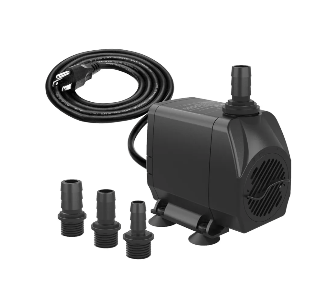 Submersible Pump 660GPH (2500L/H 45W) Ultra Quiet with Over Heating Protection 8.2ft High Lift for Fountains, Hydroponics, Ponds, Aquariums & More