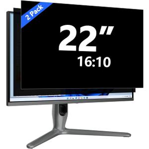 [2-Pack] 22 Inch Computer Privacy Screen for 16:10 Monitor, Removable Anti Glare Blue Light Filter & Anti-Scratch Protector Film - Eye Protection Privacy Shield for Desktop Monitors