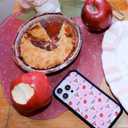 Wildflower Cases - Apple A Day, Compatible with Apple iPhone 16 Pro | Red Fruit Green Plaid Popular Aesthetic Cute Trendy - Protective Black Bumper, 4ft Drop Test Certified, Women Owned Small Business