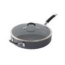T-Fal Stone Force Platinum Non Stick Jumbo Cooker w/Lid & Helper Handle 5 Quart, Oven Broiler Safe 400°F, Long-lasting Durability, Heat Indicator, Saute Pan, Deep Fry Pan, Skillet, Pots, Pans, Black