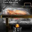 Chafing Dishes for Buffet 4 Pack, 9QT [Elegant Gold and Silver Colors] Food Warmers for Parties Buffet [Sturdy and High Grade] Chafing Dish Buffet Set for Any Party with Complete Set