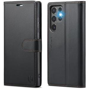 FLIPALM Wallet Case for Samsung Galaxy S25 Ultra, RFID Blocking Credit Card Holder, PU Leather Folio Flip Kickstand Protective Shockproof Cover for Galaxy S25 Ultra (Black)