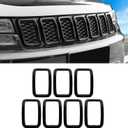 JeCar Grille Inserts ABS Grill Cover Trim Kit for 2017-2021Jeep Grand Cherokee WK2, Black